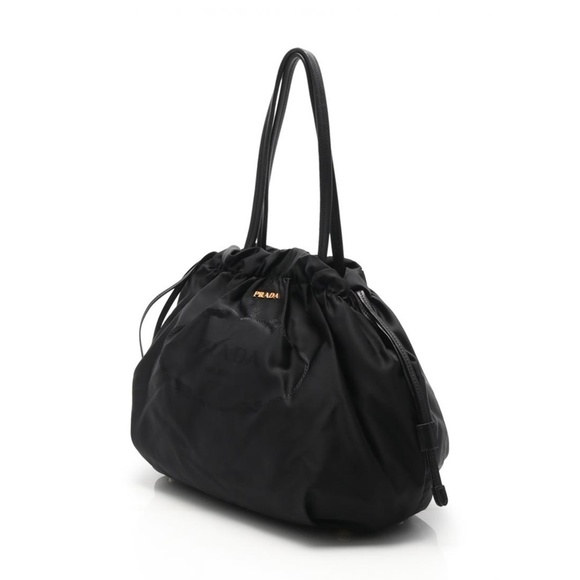 Prada Jacquard Nylon Handbag Black - Picture 1 of 9